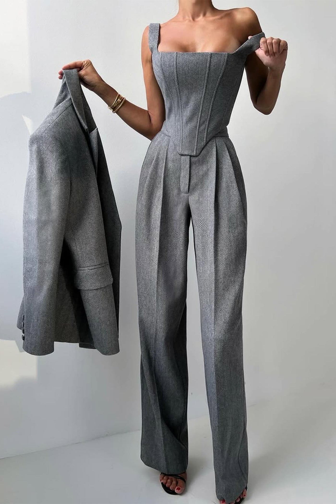 Harriet | Double Breasted Blazer Three-Piece Set