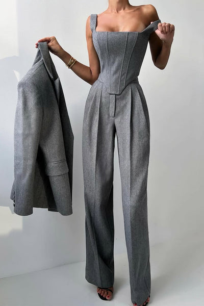 Harriet | Double Breasted Blazer Three-Piece Set