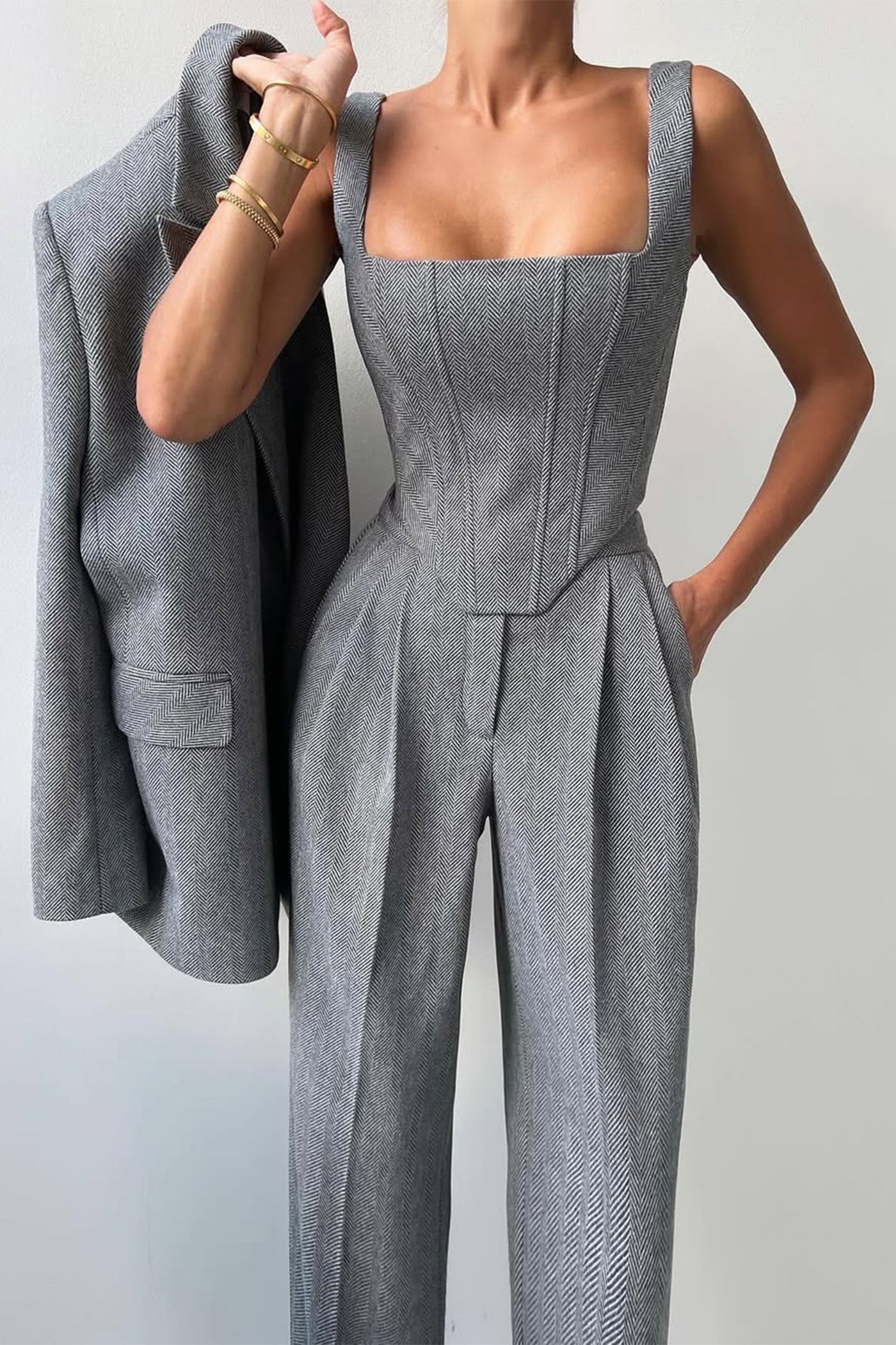 Harriet | Double Breasted Blazer Three-Piece Set