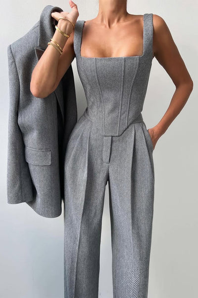 Harriet | Double Breasted Blazer Three-Piece Set
