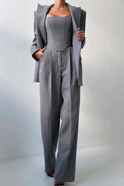 Harriet | Double Breasted Blazer Three-Piece Set