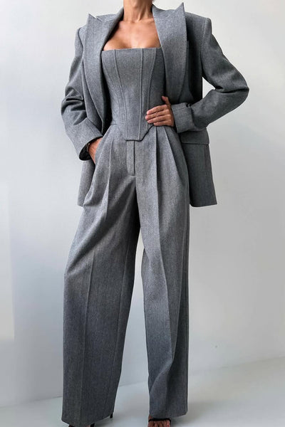 Harriet | Double Breasted Blazer Three-Piece Set