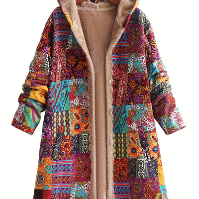 Kate's - Patchwork Coat Boho Hooded Winter Jacket