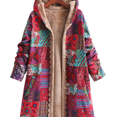 Kate's - Patchwork Coat Boho Hooded Winter Jacket