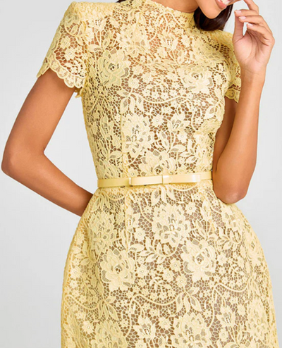 Macy | Yellow Lace Dress