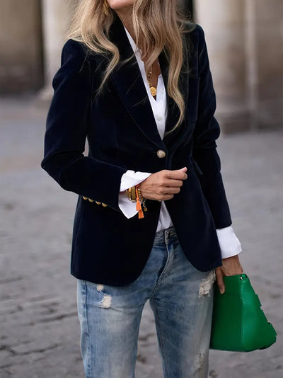Selene | Tailored Velvet Blazer