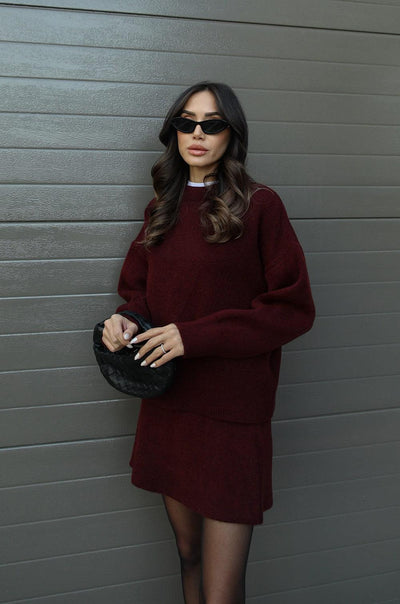 Rose | Knitted Sweater + Skirt