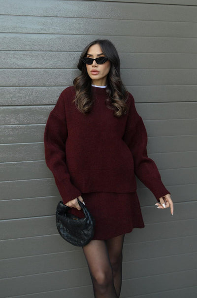 Rose | Knitted Sweater + Skirt