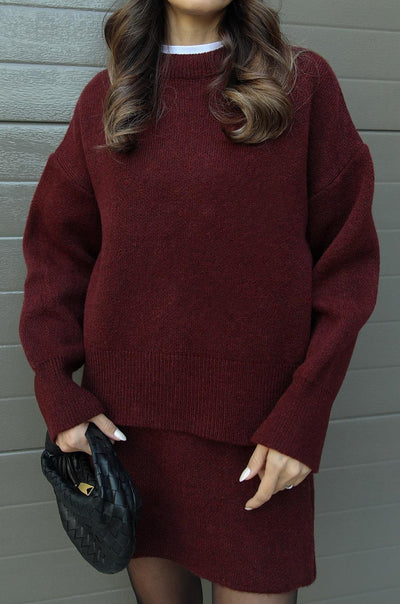 Rose | Knitted Sweater + Skirt