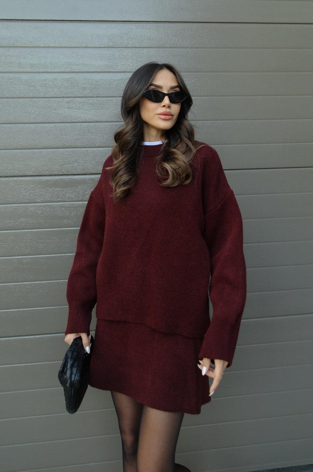 Rose | Knitted Sweater + Skirt