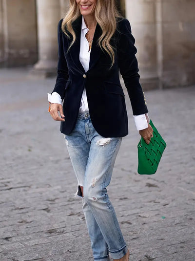 Selene | Tailored Velvet Blazer