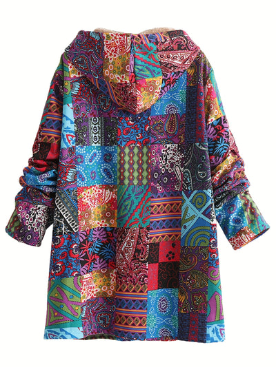 Kate's - Patchwork Coat Boho Hooded Winter Jacket