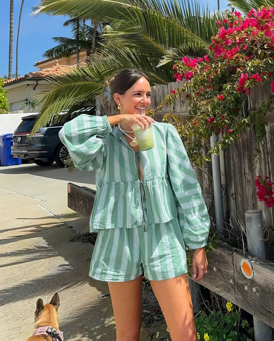 Grace | Summer Striped Two-Piece Set