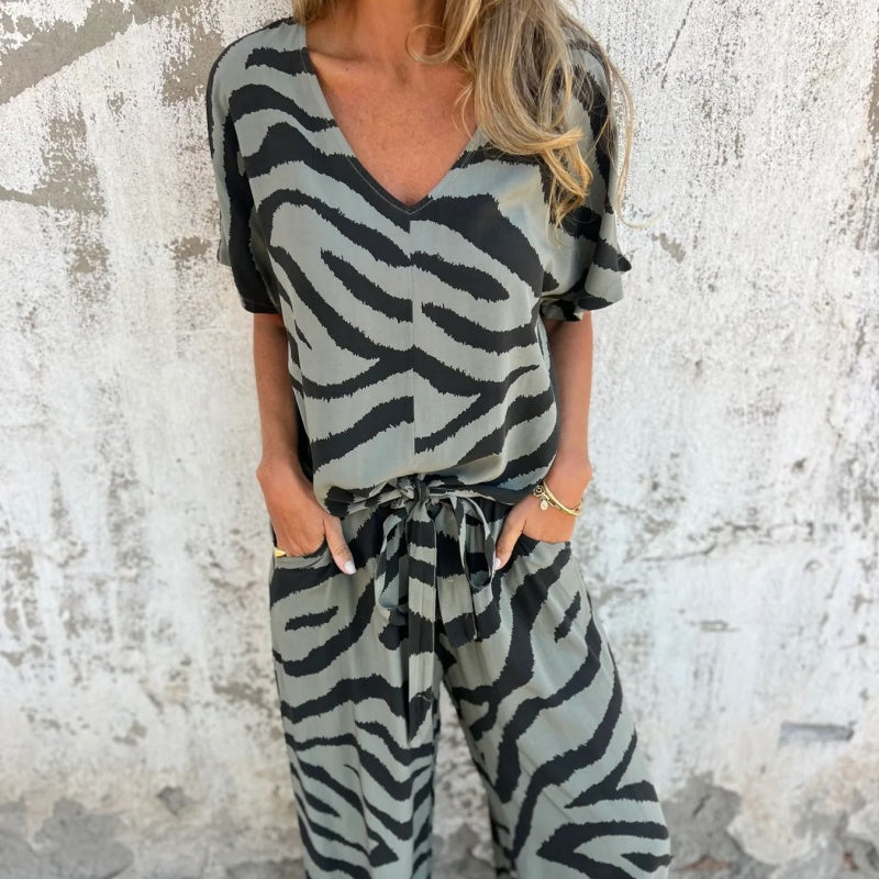 Alina | Zebra Two-Piece Set